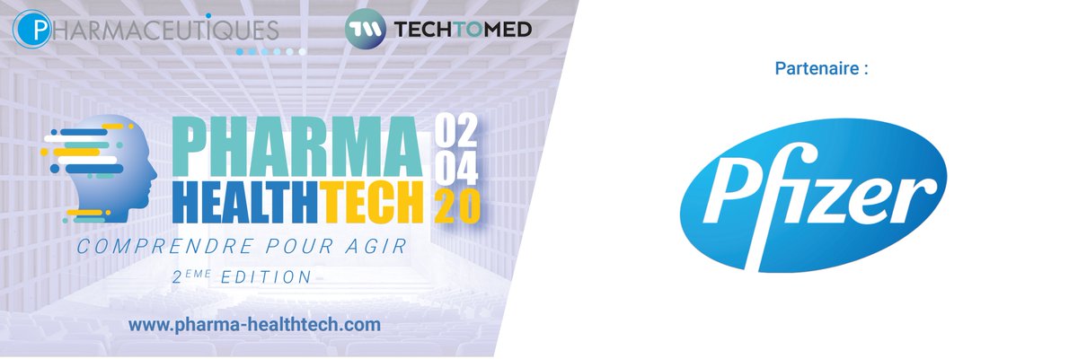 PharmaHT21's tweet photo. @Pfizer_France est partenaire de l'évènement @PharmaHT20 !
Retrouvez nous le 2 avril prochain à l'Espace 3 Mazarine !
Pour toute information : https://t.co/ZwHBz3OfZs
#PharmaHT20 #PharmaHT
@TechToMed @Pharmaceutiques https://t.co/3dI1tTKRUI