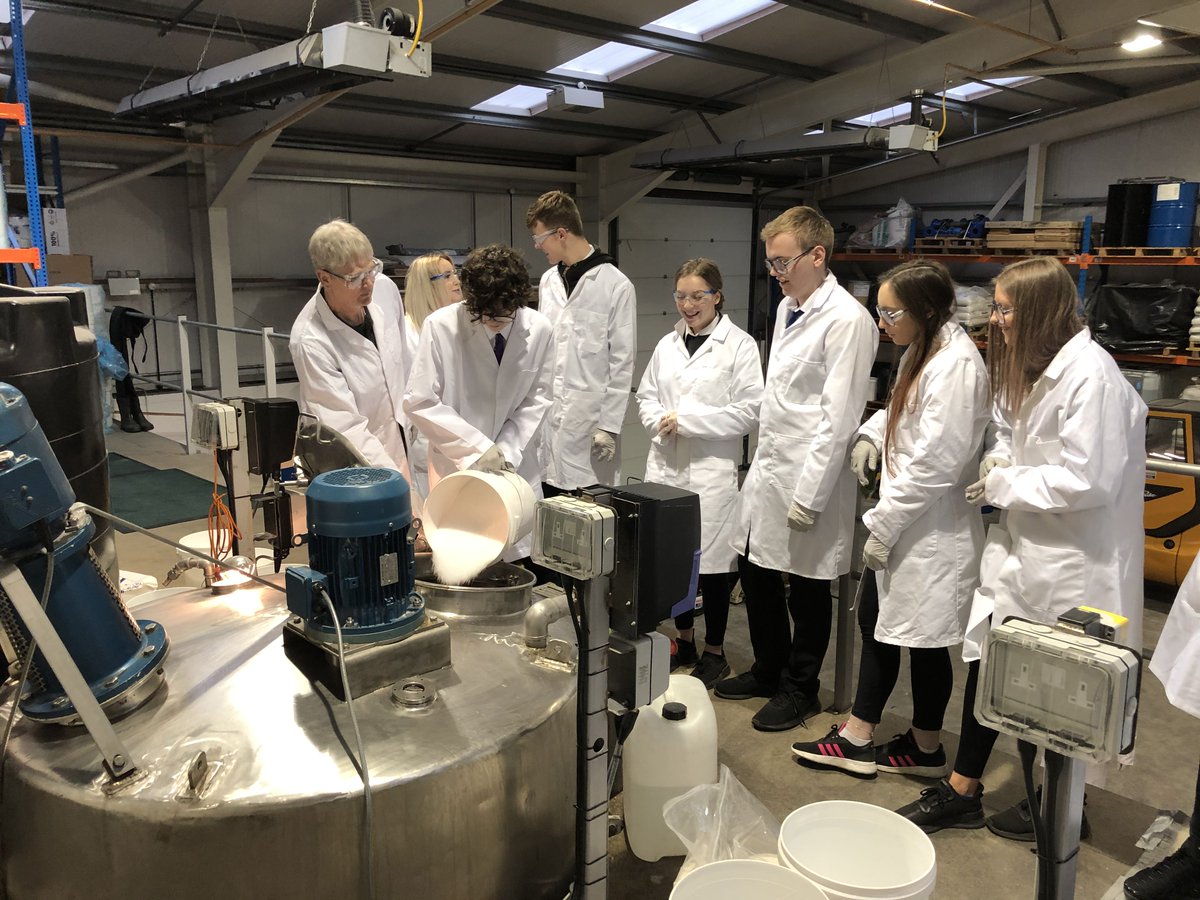 alchemy_ltd's tweet photo. Chemistry pupils from Oldmachar Academy visited our Thainstone premises last week to experience a day as a Chemist, making our Pipeline Gel in the lab, then 1 Ton - using their product for Client demos today!  Excellent group! @oldmachar #InspiringGenerations #STEM #Pipeline #Gel https://t.co/eUlfij08KT