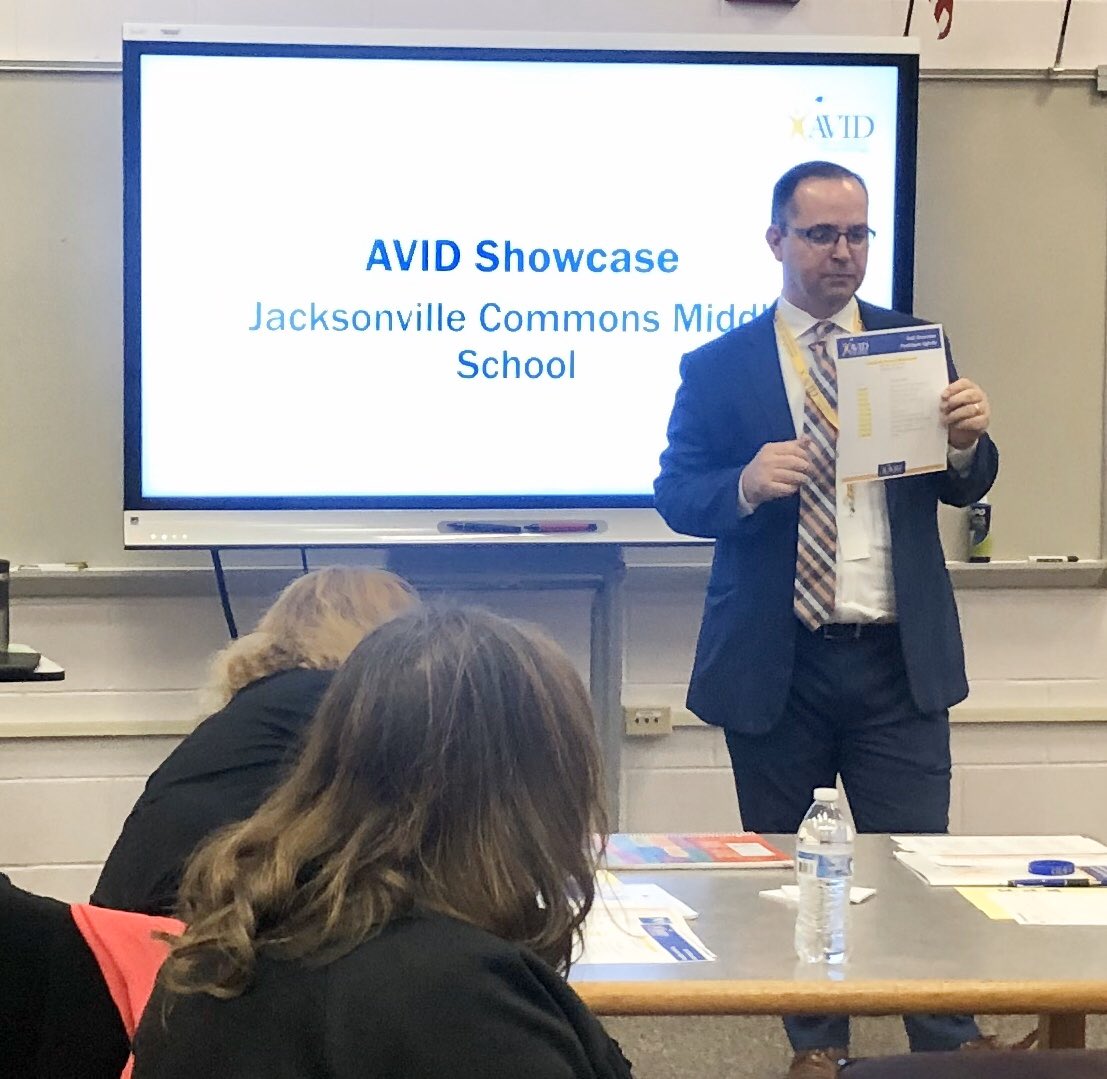 chuck_hennessee's tweet photo. Jacksonville Commons Middle School knocks it out of the park with their AVID Showcase! https://t.co/4MxaoqIEeW