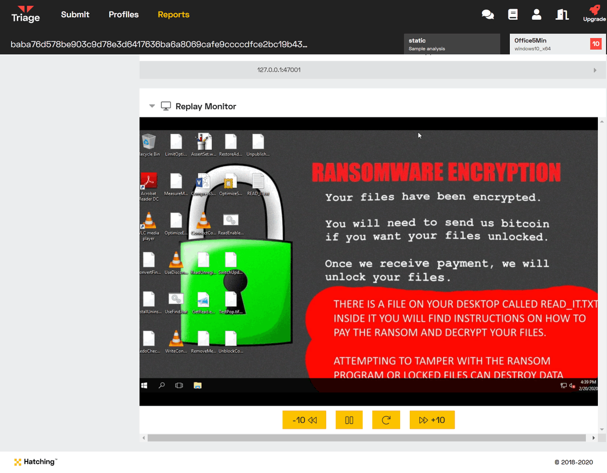 jorgemieres's tweet photo. So it´s the old #ransomware #MMLocker.
IMG provided by #Triage (https://t.co/HMdXY5aysX) for sample 9fd056a806343253a57b3fb16260b16a
🚩Thanks Nico Hendrik Sprenger for the link!
🚩Thanks @StopMalvertisin for comment me what it is!
#sharingiscaring <=> like say @Casperinous 😉 https://t.co/jcoGBngWIN