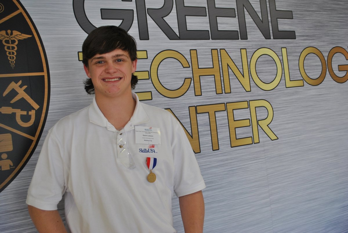 Skills USA Upper East TN REGIONAL Championship GOLD Medalist GAVIN LAWSON! #GTCWeldingFabTeam2020 
<a href="/GreeneCoSch/">Greene Co TN Schools</a> <a href="/GreeneIndustry/">Greene Co. Industry</a>   🏆