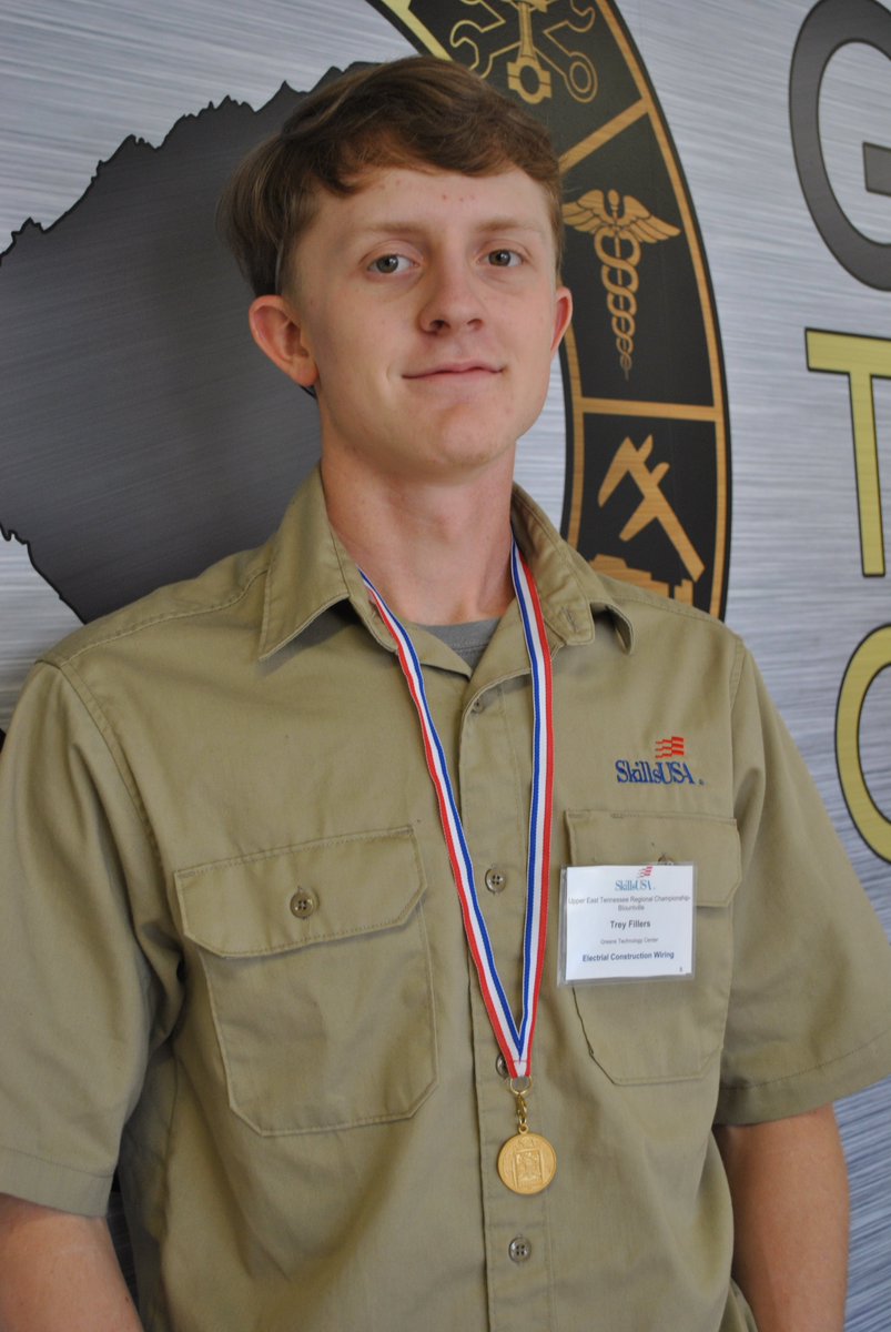 Skills USA Upper East TN REGIONAL Championship GOLD Medalist TREY FILLERS! 🏆#GTCelectricalconstructionwiring 
<a href="/GreeneCoSch/">Greene Co TN Schools</a> 
<a href="/GreeneIndustry/">Greene Co. Industry</a>