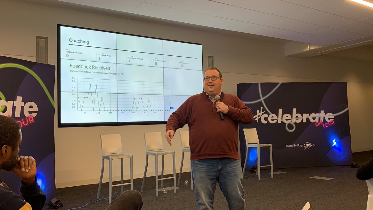 Nothing like real customer stories to articulate value. <a href="/AuvikNetworks/">social@auvik.com</a> taking us through how Gong helped him roll out a new sales methodology 
#celebrateontour