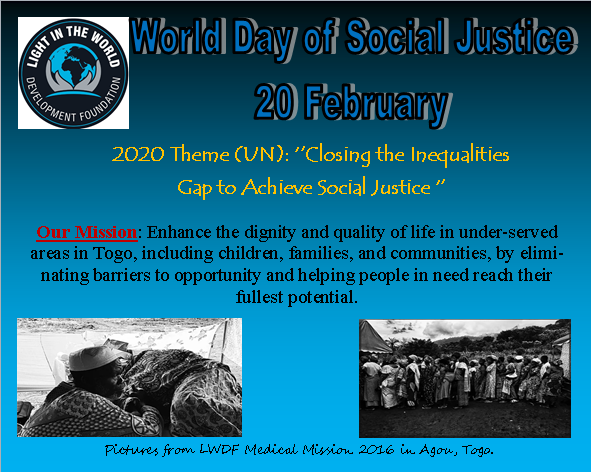 LIGHTINTHEWORL2's tweet photo. #WorldDayOfSocialJustice, 20 February_ Enhance the #dignity and quality of life in under-served areas, including #Children, #familly and #communities, by #eliminating barriers to opportunity and helping people in need reach their fullest potential. https://t.co/zajqv8vhFN