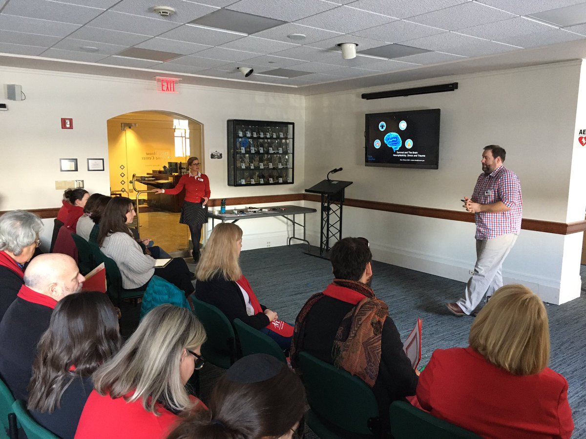 We are hosting a few professional learning sessions today for educators that are in Augusta for #RedForEd day! This is Trauma 101 with Bear Shea, Maine DOE Mental Health/School Counseling Specialist!