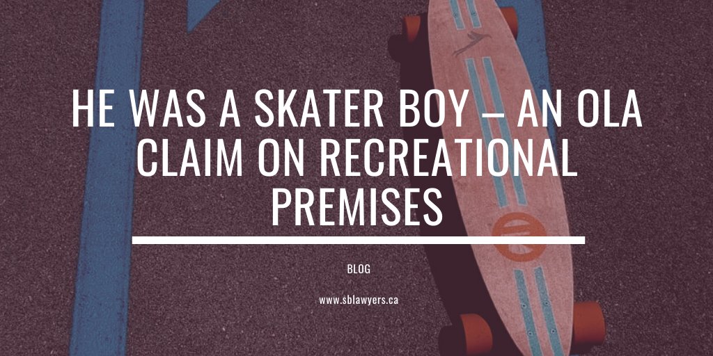sbalawyers's tweet photo. He was a skater boy. He wiped out. He sued the City. The City moved for summary judgment https://t.co/mE3b8SchGF #insurancelaw #OccupiersLiability #TheSBAWay https://t.co/imc6OBsxCM