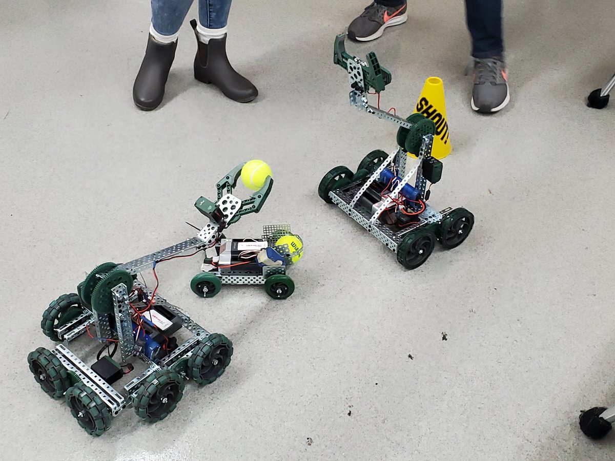 PrincipalDrury's tweet photo. Hung out with our Engineering class last week to watch their Vex Robots in action. Impressive work done by these cool kids! I also stopped by Mr. Altena's class while he was using our schools vision statement to drive home a lesson for his students. #whycchs #lovethisschool https://t.co/PeziDiaryD