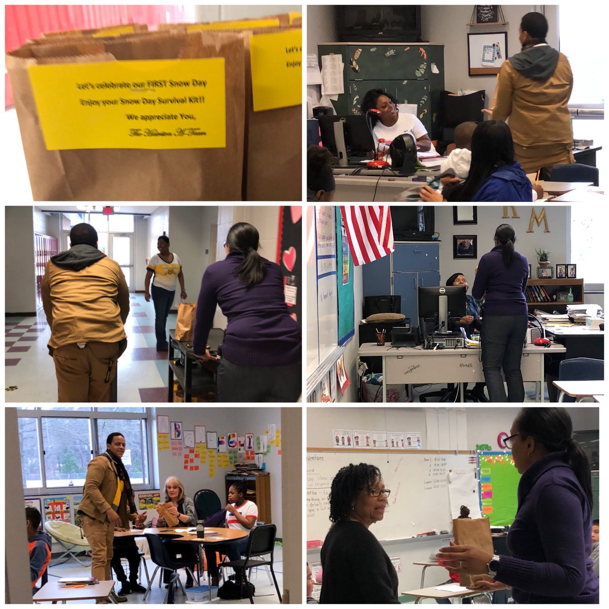 Special delivery of First Day of Snow Survival Kits by the A-team! #WatchUsBeGreat ⁦@thehairston⁩ ⁦<a href="/CEBSmith6595/">Courtney E Blake</a>⁩ ⁦<a href="/NiciaGeorge/">Nicia George</a>⁩ ⁦<a href="/kevinlmcrae/">K. McRae</a>⁩ ⁦<a href="/GCSchoolsNC/">Guilford Co. Schools</a>⁩ ⁦@scontrerasGCS⁩ ⁦<a href="/GCS_SEL_Office/">GCS Social Emotional Learning and Character Ed</a>⁩