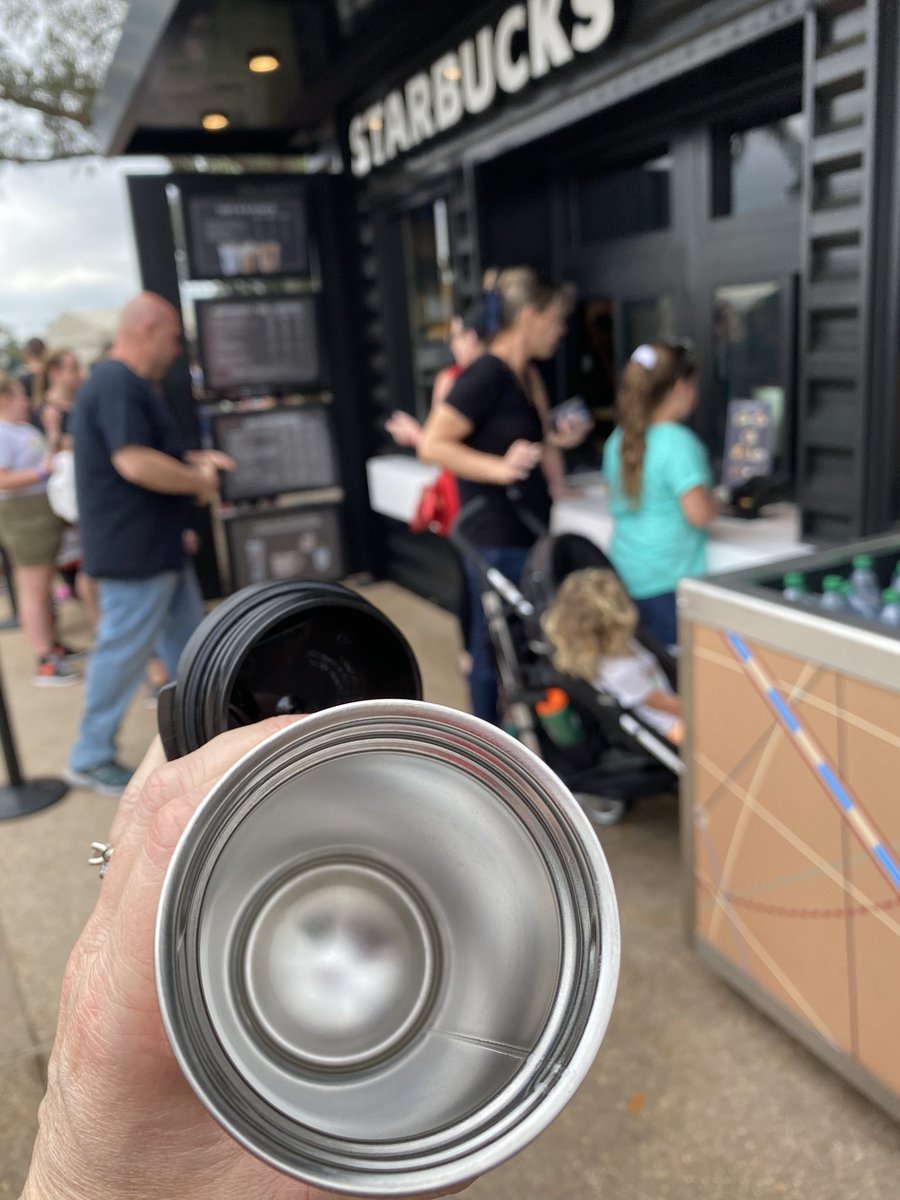 Just tried to buy a coffee <a href="/Starbucks/">Starbucks</a> at <a href="/DisneyParks/">Disney Parks</a> and handed over my own reusable cup as always. Imagine my surprise when they refused to serve me... I thought both Disney and Starbucks wanted to make the world a better place?! Apparently not...😕