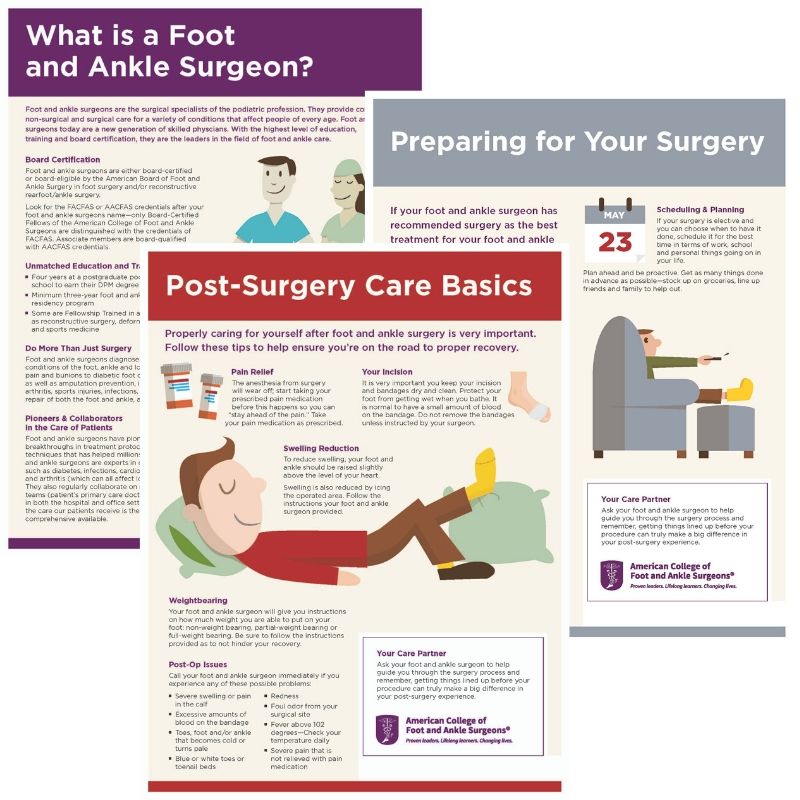 ACFAS's tweet photo. Get free patient education infographic flyers to hang in your exam rooms at the ACFAS Membership booth on the 2nd Floor. #ACFAS2020 https://t.co/QtHOVIf8ia