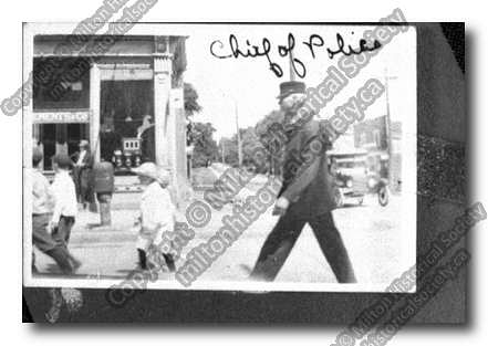 miltonhistsoc's tweet photo. Today's #TMBM is Police Chief Constable William Chapman at the town’s Peace Parade in 1919, taken at Main and Martin Sts. He was also Truant Officer, Bread Sales Inspector, and Water Works Inspector. He and his family lived on Mary St. in a small brick home, now a Lawyers Office. https://t.co/Ahzi8GEe5g