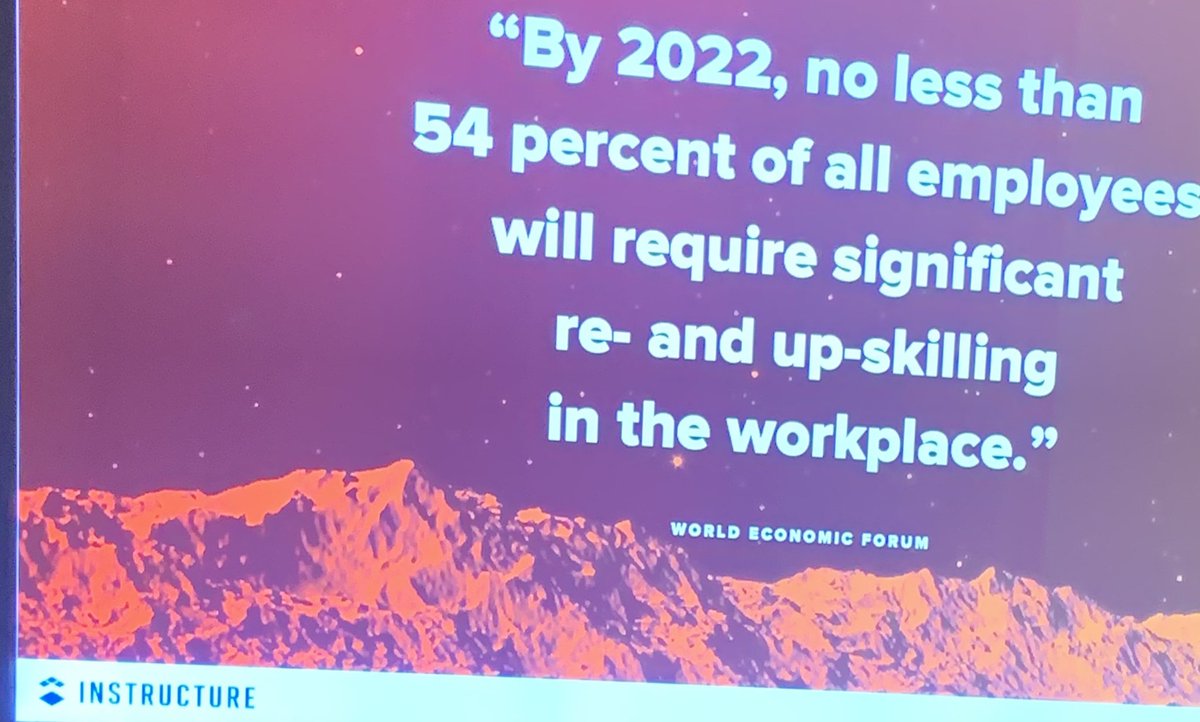 Listening to ⁦<a href="/melissajoell/">MELISSA LOBLE</a>⁩ use #data to predict and prepare for the future of learning w/<a href="/CanvasLMS/">Canvas LMS</a>⁩ #WeAreAllLearning ⁦<a href="/Instructure/">Instructure</a>⁩ #KeepLearning