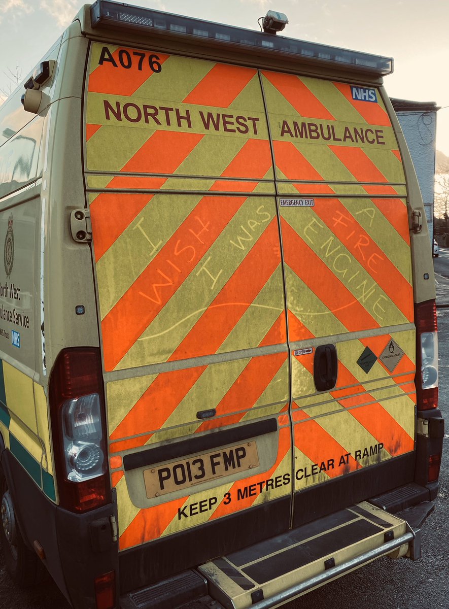CumbriaRoadsPol's tweet photo. Classic case of emergency services humour 😂 https://t.co/u1U2GRoBlB