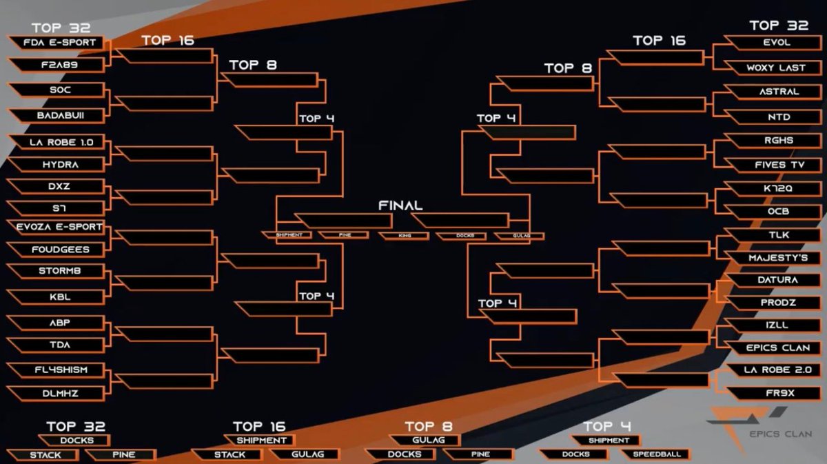 🏆Epics clan 2V2 COD🏆

➡️Retrouvez <a href="/FryZ_TV/">FryZMW</a> &amp; <a href="/VirusMaitre/">Maitre-ViRuS</a> notre duo <a href="/CallofDuty/">Call of Duty</a> qui participe ce soir 20H, au tournoi 2v2 Escarmouche, organisé par <a href="/clan_epics/">EpicS Clan</a> ! 

Bonne chance à eux 🔥✌️

<a href="/PlayStation/">PlayStation</a> <a href="/tournois/">Florent Tournois</a>