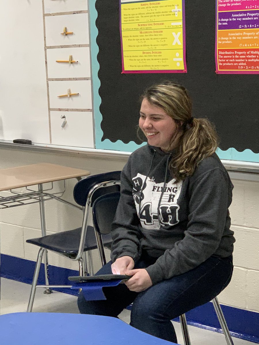 Miss_Garber's tweet photo. A really fun time with sphero bolts! Used time and distance traveled to make ordered pairs. Mrs Flynn and I appreciate @MrMichel_TIC for helping and teaching us how to get started the kids had fun and can’t wait to have you back #8thgrademath #funwithtechnology #scatterplots https://t.co/d5xGBdLBc8