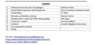 KinnairdPSPC's tweet photo. The new date for the rescheduled PC meeting is Monday 2nd March at 6.30pm.

The Head of Planning for Children’s Services will be attending to discuss the medium and long term projections for the school roll and how this will affect the use of space in and around the school. https://t.co/GxVq4HtAzW
