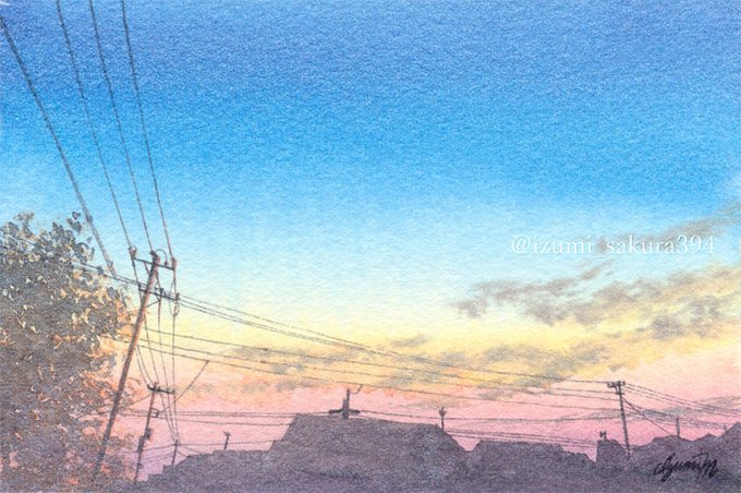 「power lines traditional media」 illustration images(Oldest)