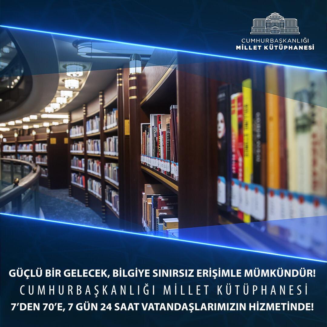 Cumhurbaşkanı <a href="/RTErdogan/">Recep Tayyip Erdoğan</a> : “Araştırmak, okumak, yazmak, ders çalışmak için buraya gelen tüm misafirlerimize, günün 24 saati, çay-kahvesinden simidi ve kekine kadar tüm hizmetler ücretsiz olarak sunulacak.” #MilletKütüphanesi