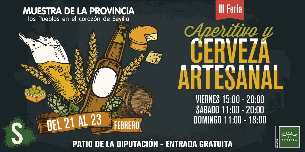 Vámonos de Aperitivos y cervezas !!
Nos vemos en la III Feria de Aperitivo y Cerveza Artesanal.
#cerveza #MuestraSev #EmbutidosCapellan
