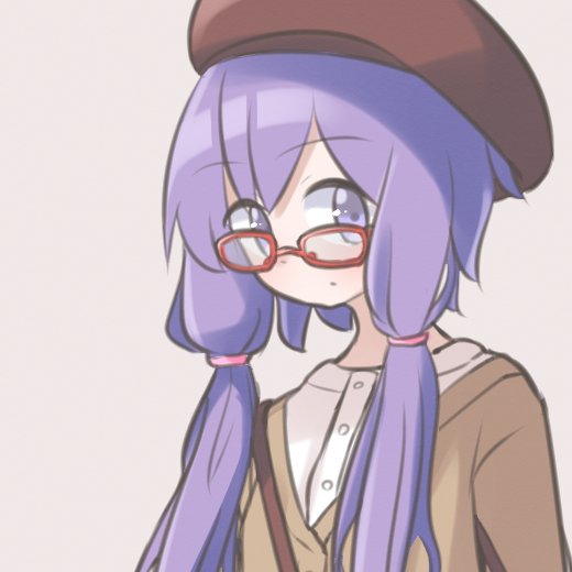 yuzuki yukari 1girl solo skirt purple hair glasses hat high heels  illustration images