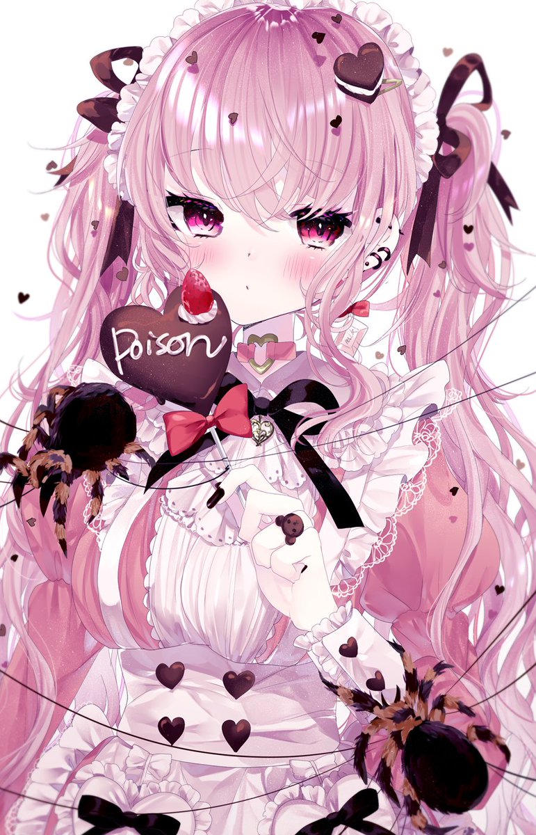 「蜘蛛とチョコレートとメイドさん? 」|さくら兎れみのイラスト
