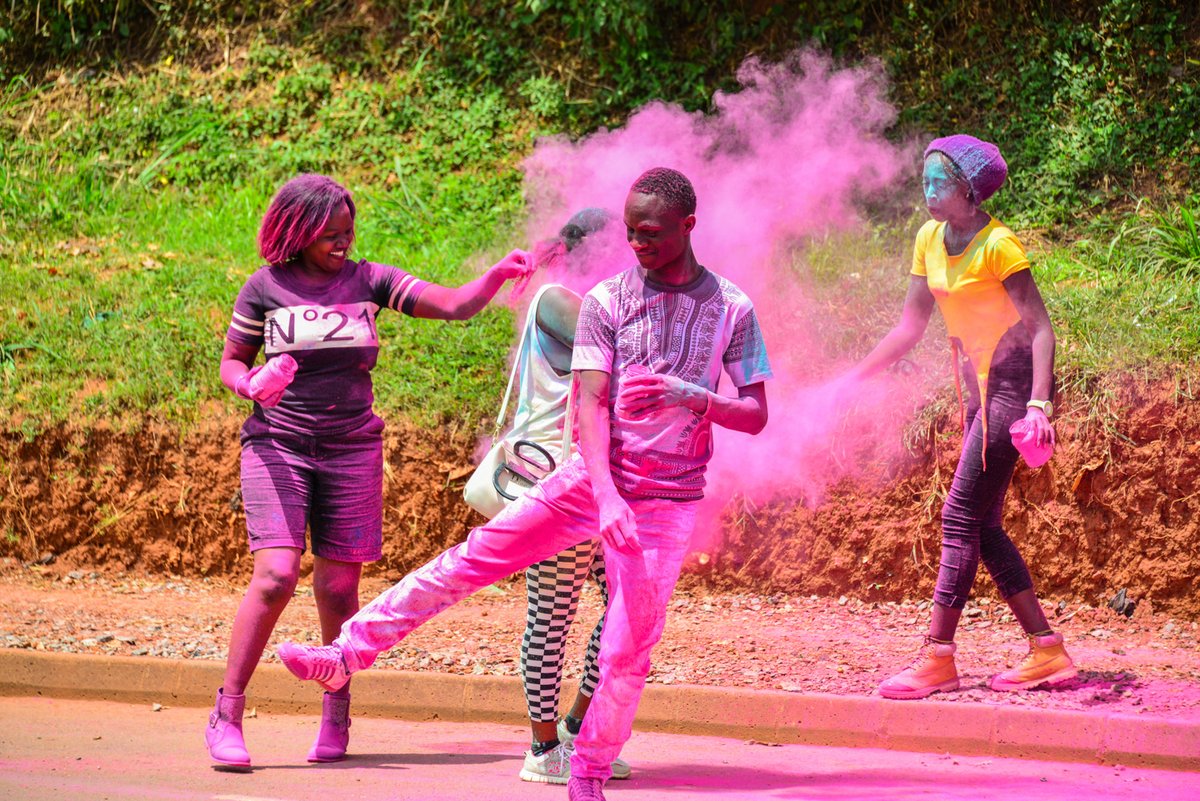 colorRunUG's tweet photo. Today's #colorRunTip: You can run, jog, walk, or dance your way from the start to the finish line. Matter of fact, we recommend doing all of the above. Color Run UG is judgement-free zone #tellYourFriends #colorRunUG #happyUganda. https://t.co/7pxfzczF43