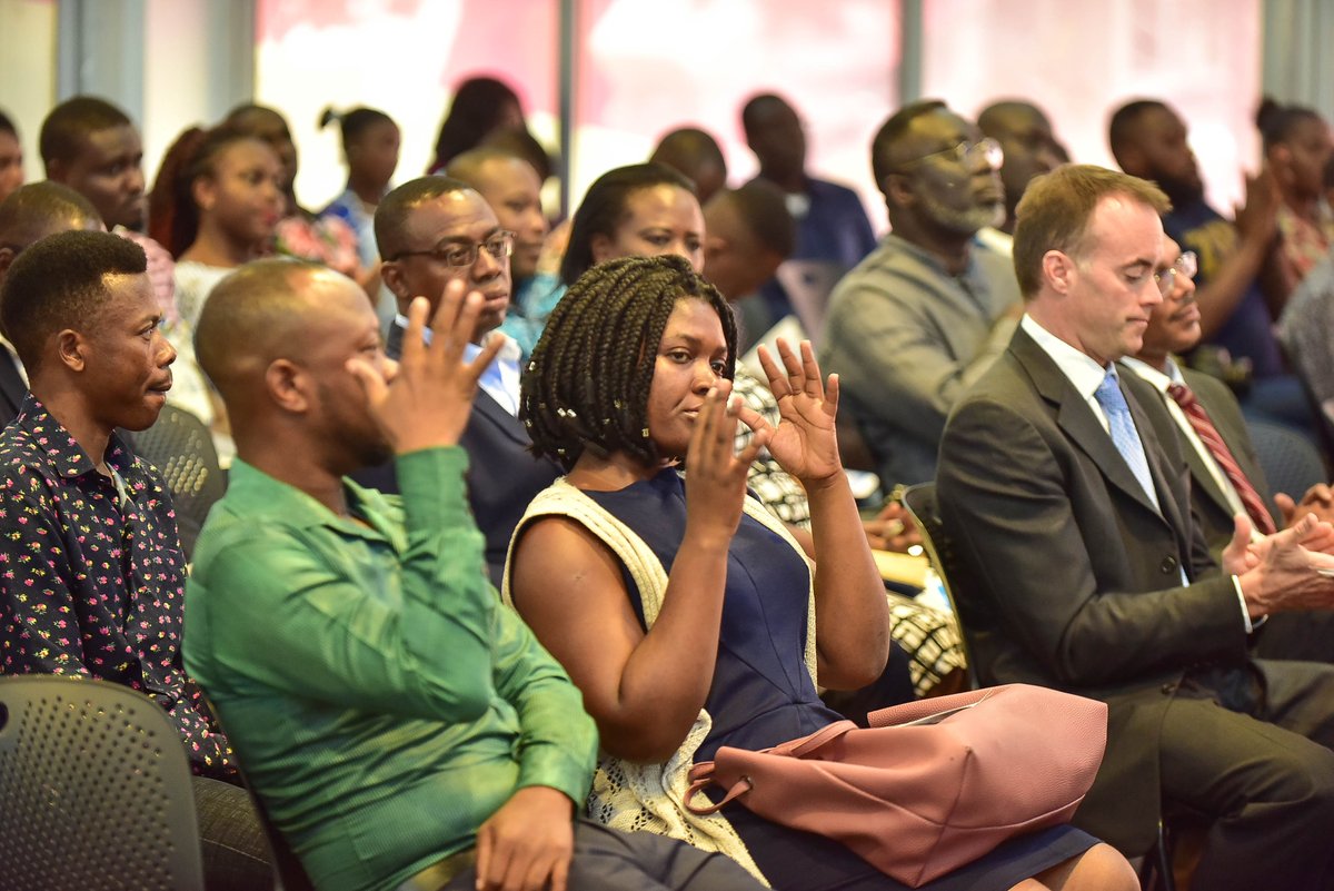 YouthBridge2's tweet photo. As part of our efforts towards inclusion and equity, we had a sign langauge interpretor to aid our visually impaired audience as well as representatives from the Ghana National Association of the Deaf. #Demystifyingcorruption https://t.co/xM7zX0KBIB