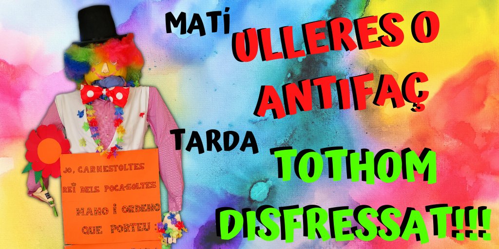 epiasabadell's tweet photo. I per demà, el Rei Carnestoltes ens ordena portar...Ulleres o antifaç! I sobretot, a la tarda, tothom disfressat!
#CARNAVALPIASABADELL
#INFANTILPIASABADELL
#PRIMARIAPIASABADELL https://t.co/V5lE3DK0hJ