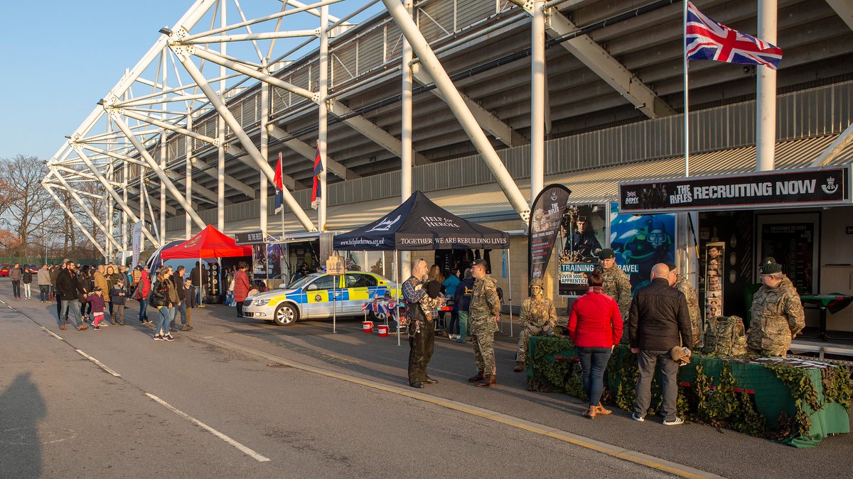 MowdenPark's tweet photo. Don't forget that next weekend's Armed Forces Day game is FREE of charge for all Military Personnel, Veterans, Emergency Services and NHS Staff!
Simply show your military / staff ID on the turnstiles to receive your free ticket. #MowdenFamily #ForcesDay https://t.co/oxY8hbf2bO