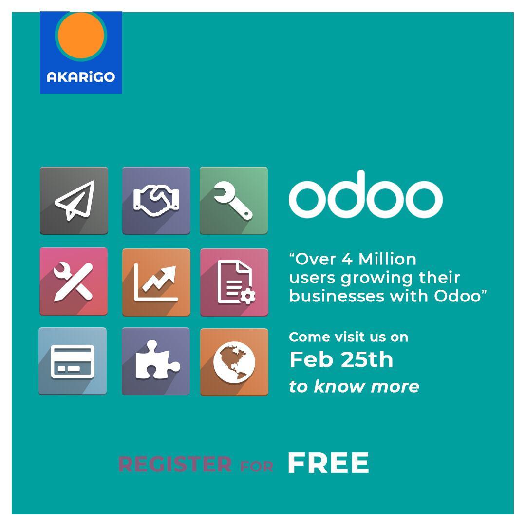 Akarigo1's tweet image. 4 Days to go!

Come join us in exploring the newest version of Odoo - World&apos;s Best Business Management Solution.

#akarigo #odoo #odoo2020 #odoouk #odoogoldpartner #businesssoftware #odooevent2020 #odooevent #odoonewversion