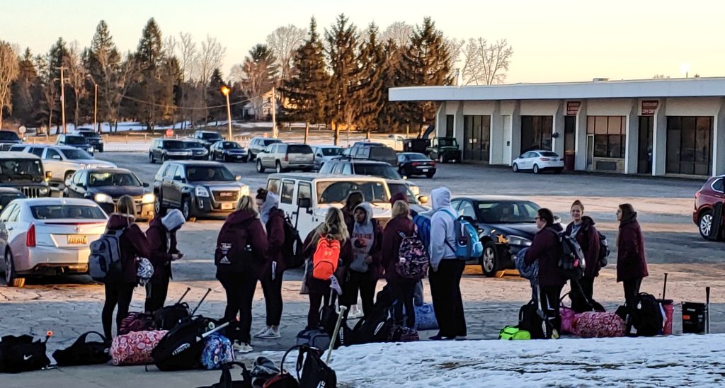 JCJetsAthletics's tweet photo. Softball is lining up to fight for the best seats as they get ready to head to Tennessee to start their 2020 season! Good luck Jets @JCJets_Softball https://t.co/6yqdWxpUb6