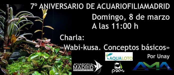 Acuariofiliamad's tweet photo. QUEDADA ESPECIAL 7º ANIVERSARIO DE #ACUARIOFILIAMADRID

Charla "Wabi-kusa. Conceptos básicos".
Al finalizar se sorteará entre todos los asistentes.

MÁS INFORMACIÓN EN https://t.co/Bb4q8DPIEZ

#AMA #quedadaAcuariofiliaMadrid #quedada7aniversario #wabikusa #charla #sortel #Coslada https://t.co/ab6RTEeELw