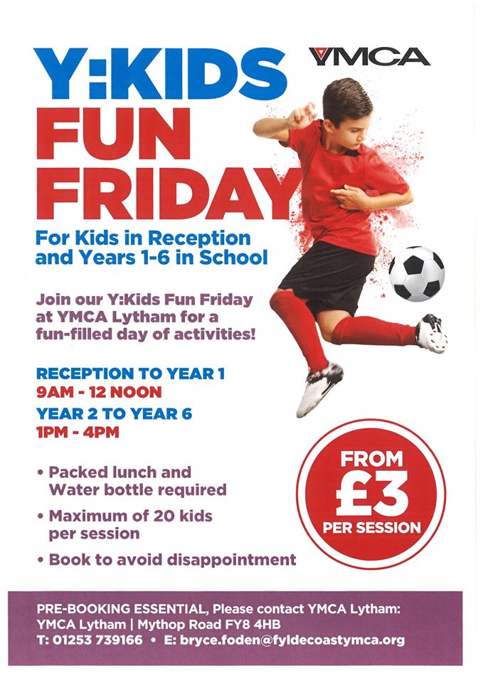 LythamYMCA's tweet photo. Get booked on now!

Spaces going quickly!

Give us a call 01253 739166

#YMCALytham #Lytham #LythamFootball #FunDay https://t.co/fdu7M4u4jO