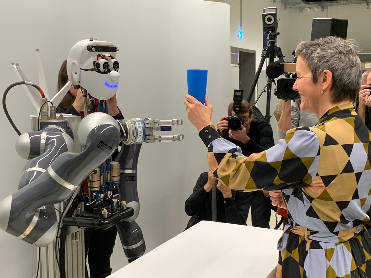 vestager's tweet photo. So inspired by visiting @bschoelkopf @Cyber_Valley in Tübingen. Attracting talent, creating a Center of excellence - and connecting with businesses, the start-up environment and the local community: Getting research organised to make the most of it! https://t.co/TUL5VAFXPM