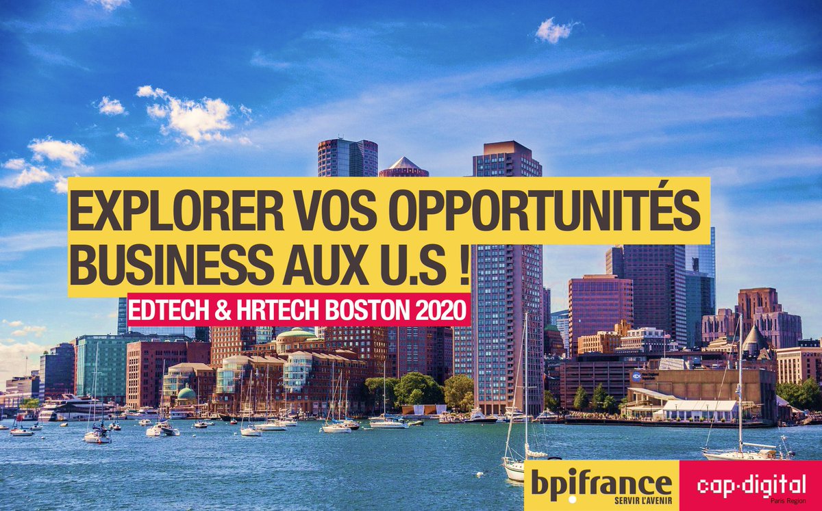 Bpifrance's tweet photo. 🚀Startups #EdTech #HrTech, J-4 pour déposer vos candidatures pour la Mission Bpifrance & @Cap_Digital à Boston ! Explorez vos opportunités business aux US et profitez d'un accès privilégié à la #JWELWeek (@mit_jwel) au @MIT. Go👉https://t.co/cukFZbrrgl
#LearnLaunch2020 https://t.co/oSeJooUOEL