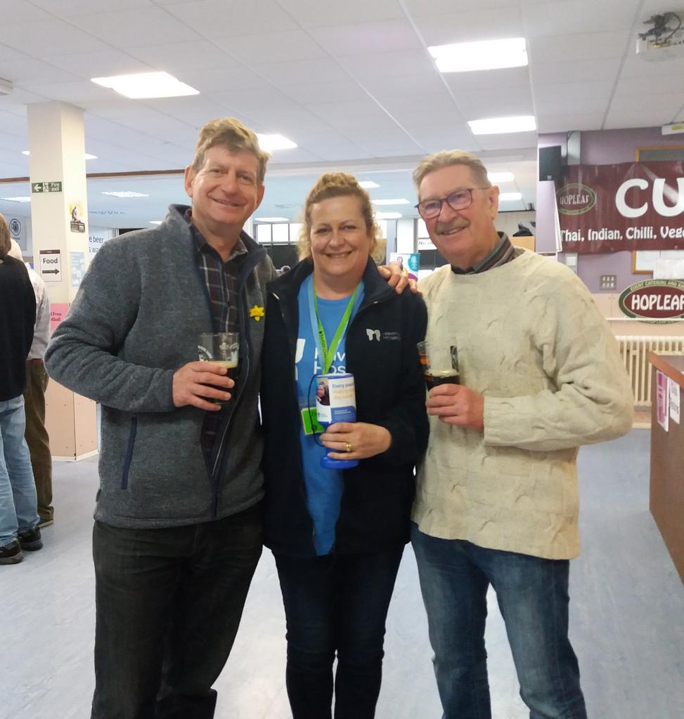 FundraisingJane's tweet photo. We are here at the @CAMRA_Official beer festival at King Edward Grammar School in #chelmsford with @EventsCathryn raising vital funds for @HavensHosEvents 🍺🍻it's open until Saturday evening. Why not come along? #beer #fundraising #charity #cider #beerfestival https://t.co/IJdxI5Dmre
