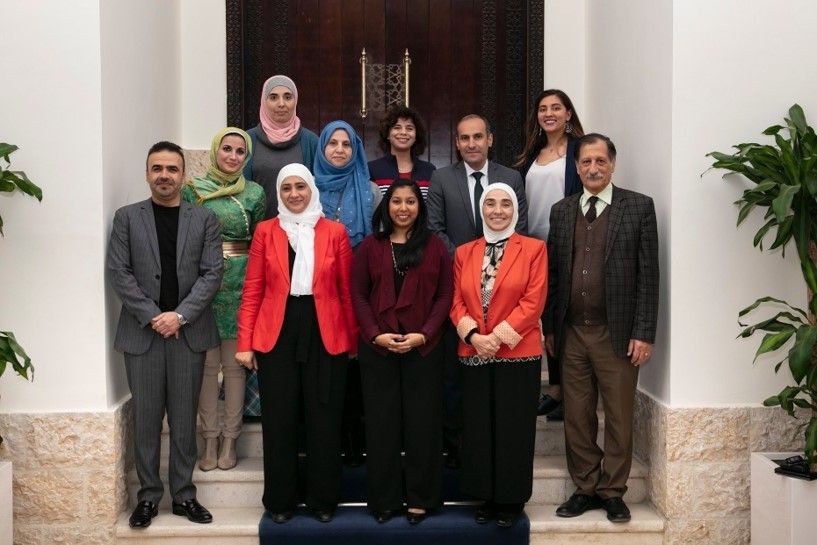 ColumbiaSIG's tweet photo. The @ASPIRE_CU team went to Jordan to interpret findings from the #WomenASPIRE study, disseminate results, and continue building collabs w/ #NGOs in the region. Collaborations are so important to this work. (Spoiler: the team met the Prime Minister!) More: https://t.co/zBSvKuSAwC https://t.co/UdZOueWMHI