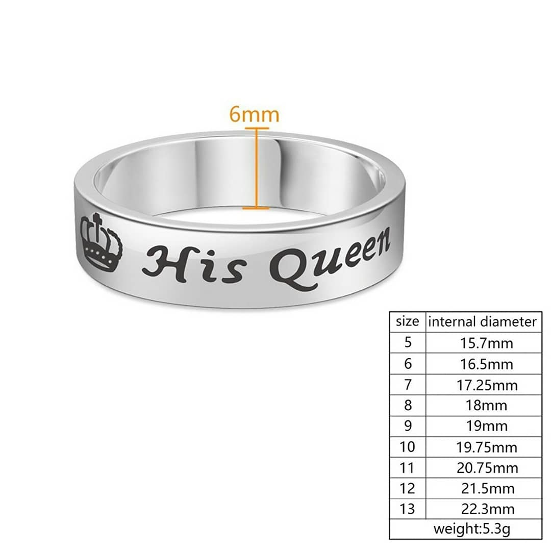 Crown Ring,queen Crown Ring,silver Crown Ring,king and Queen Ring,silver  Crown Ring,queen Ring,king Ring,crown Ring Set - Etsy