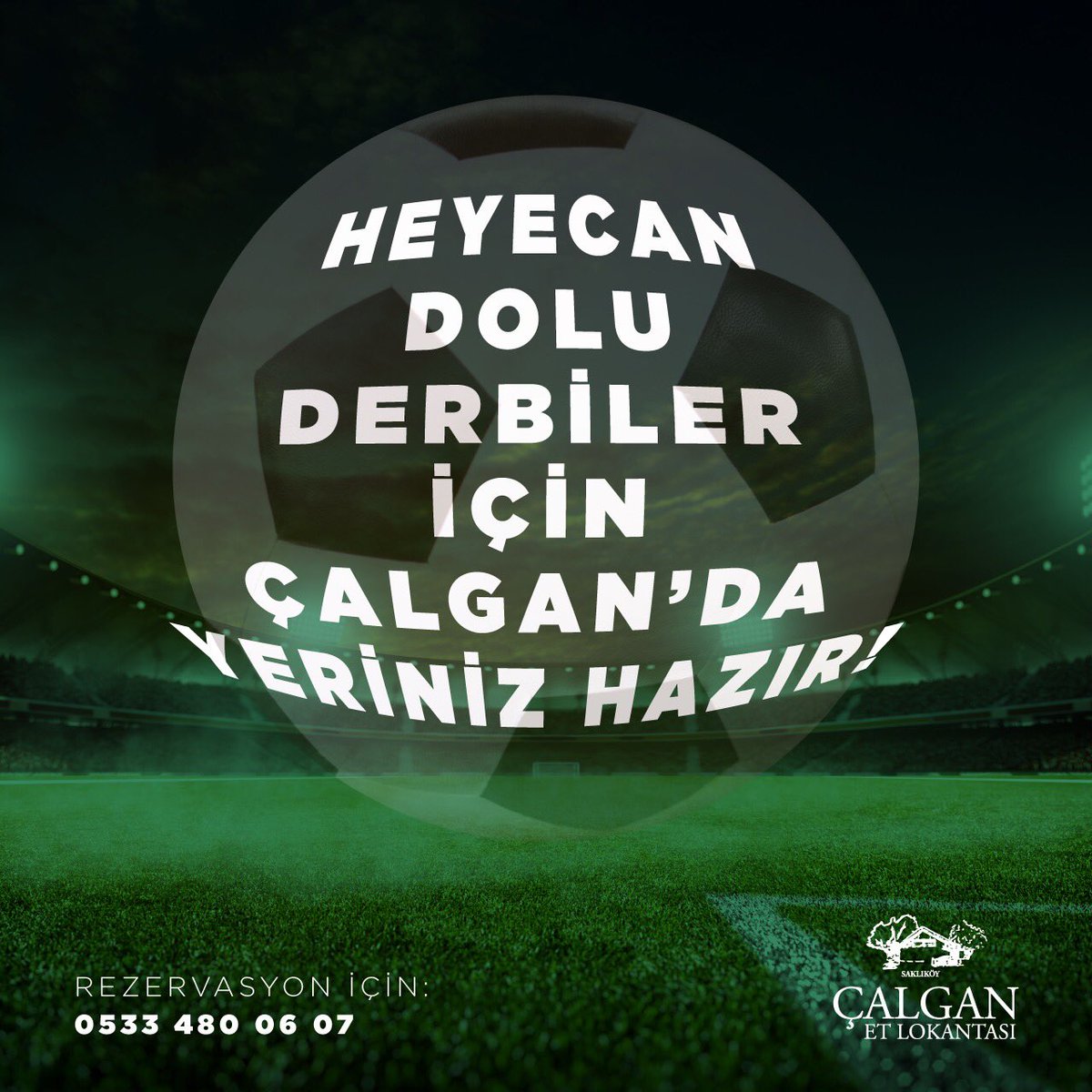 CALGAN_ET's tweet photo. Çalgan’ın salonları; derbi heyecanını, konfor ve lezzetle birlikte ağırlıyor!

Kıyasıya mücadeleleri, keyifle izlemek için yerinizi şimdi ayırtın: 0533 480 06 07 

#çalgan #çalganet #ankara #çayyolu #yemek #doğa #lezzetklasiği #lezzet  #maç #ankaramaç #derbi https://t.co/rSdIluWC3z