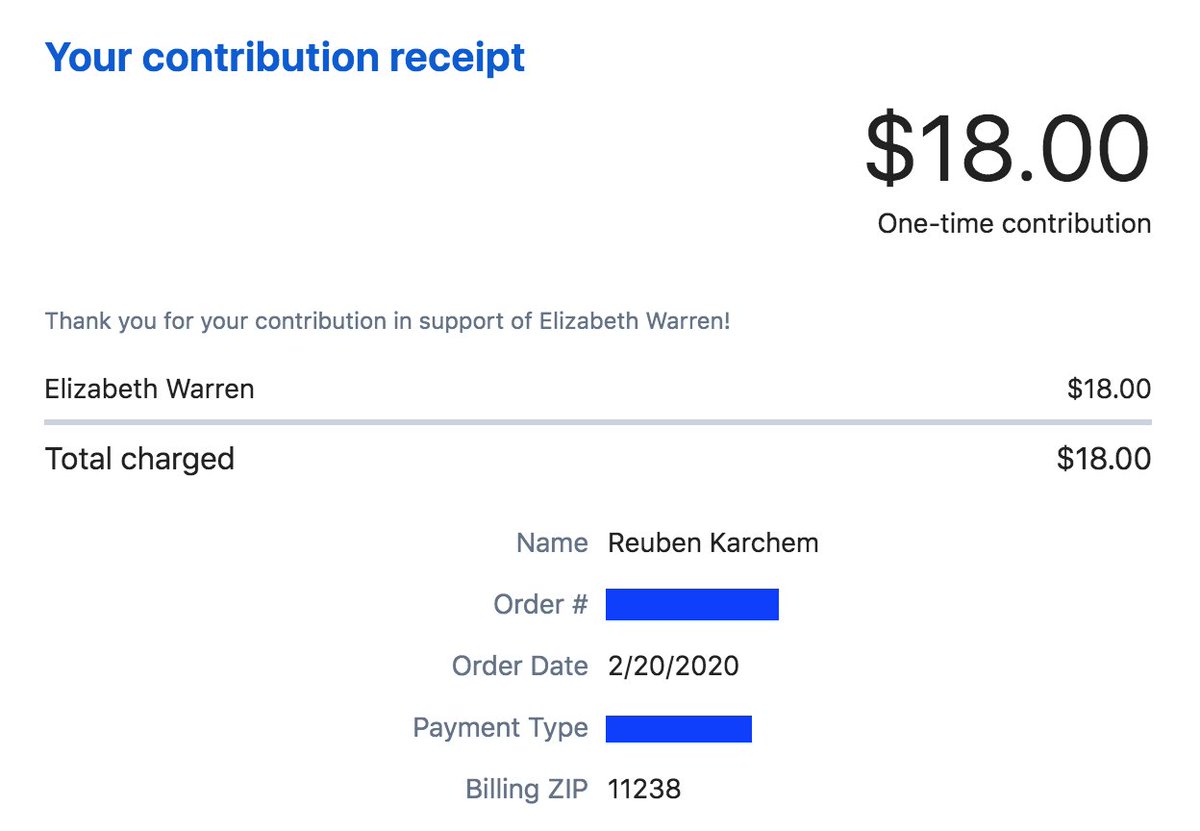 ReubensCube's tweet photo. This was why I donated to #TeamWarren today #LFG.  @ewarren is skilled at holding powerful people accountable and at the end she digs into one of Bloomberg's key weaknesses. https://t.co/uRH1VLSpdf