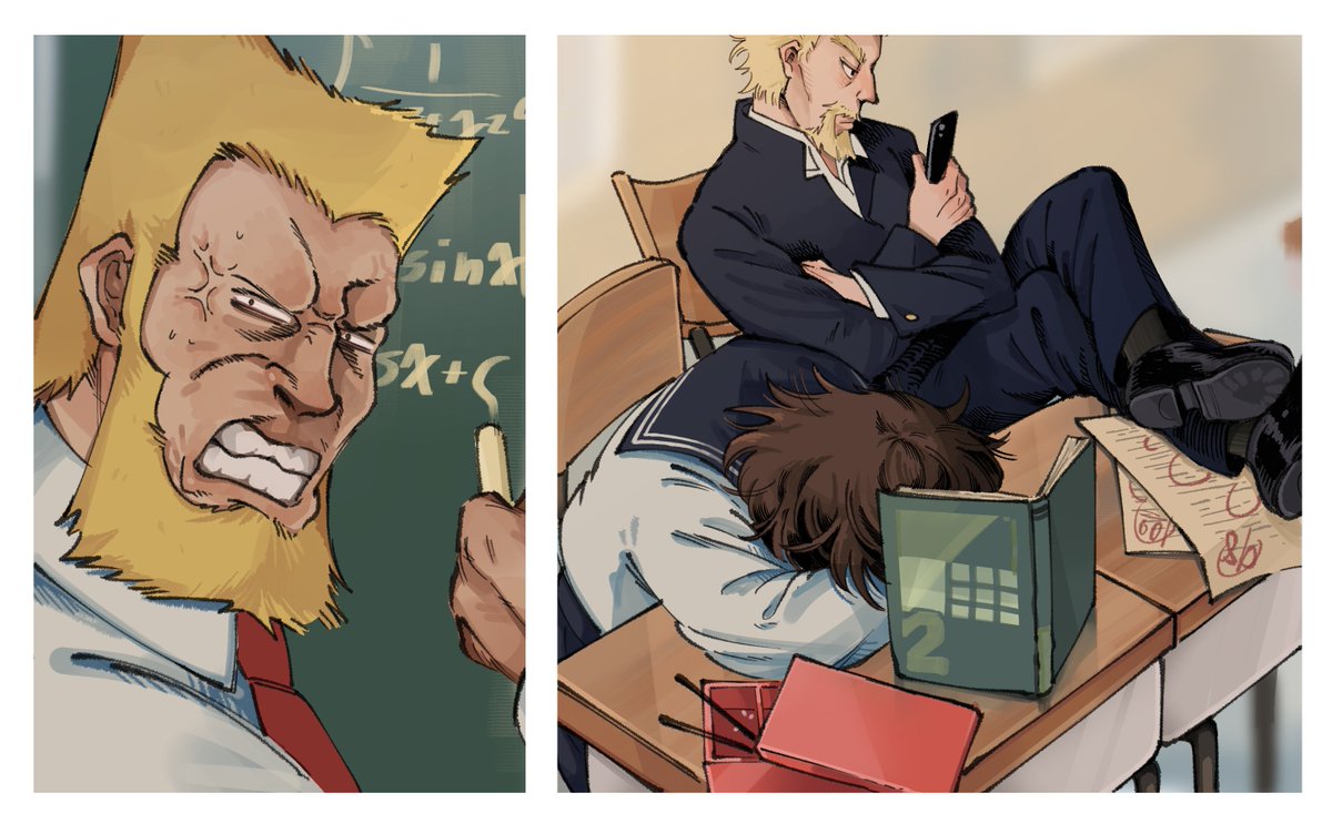 Xinyialabamaman's tweet photo. Viking School !
Actually I'm just thinking about if Bjorn is a JK he'll be super hot, and Floki is very suitable for being a high school teacher XDDDD
In addition, students in this paro are all Vikings, but some of them are JK others are DK for no reason :D https://t.co/RpdaBieQEm