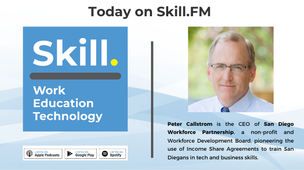 Today, @PeterACallstrom, CEO of @sdworkforce, with a deep dive into an innovative partnership with @IrvineFdn, @stradaeducation, & @UCSDExtension to train workers using Income Share Agreements. 

Apple Podcasts 👉apple.co/2Oxudqa
Spotify 👉 spoti.fi/2S3PzxH