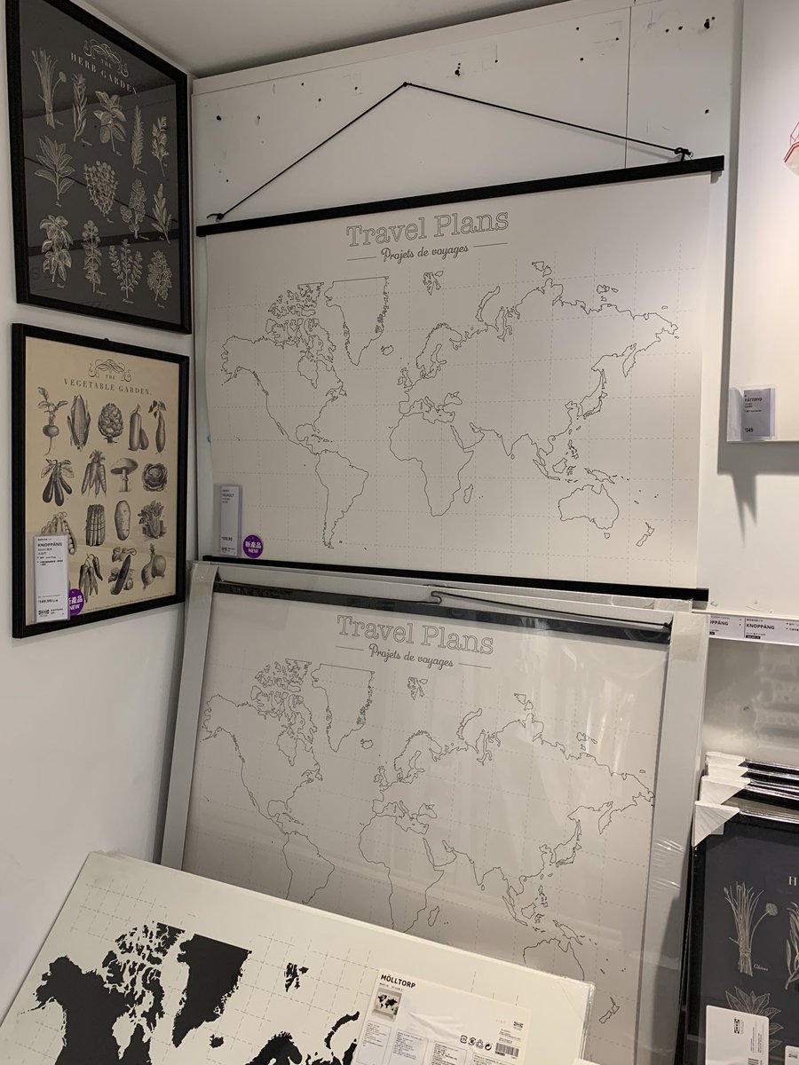 Kenneth_KHW's tweet image. It’s 2020 and IKEA is still using Mercator Projection for all these “map arts”
Arrrrrrgh my eyes
#endMercator