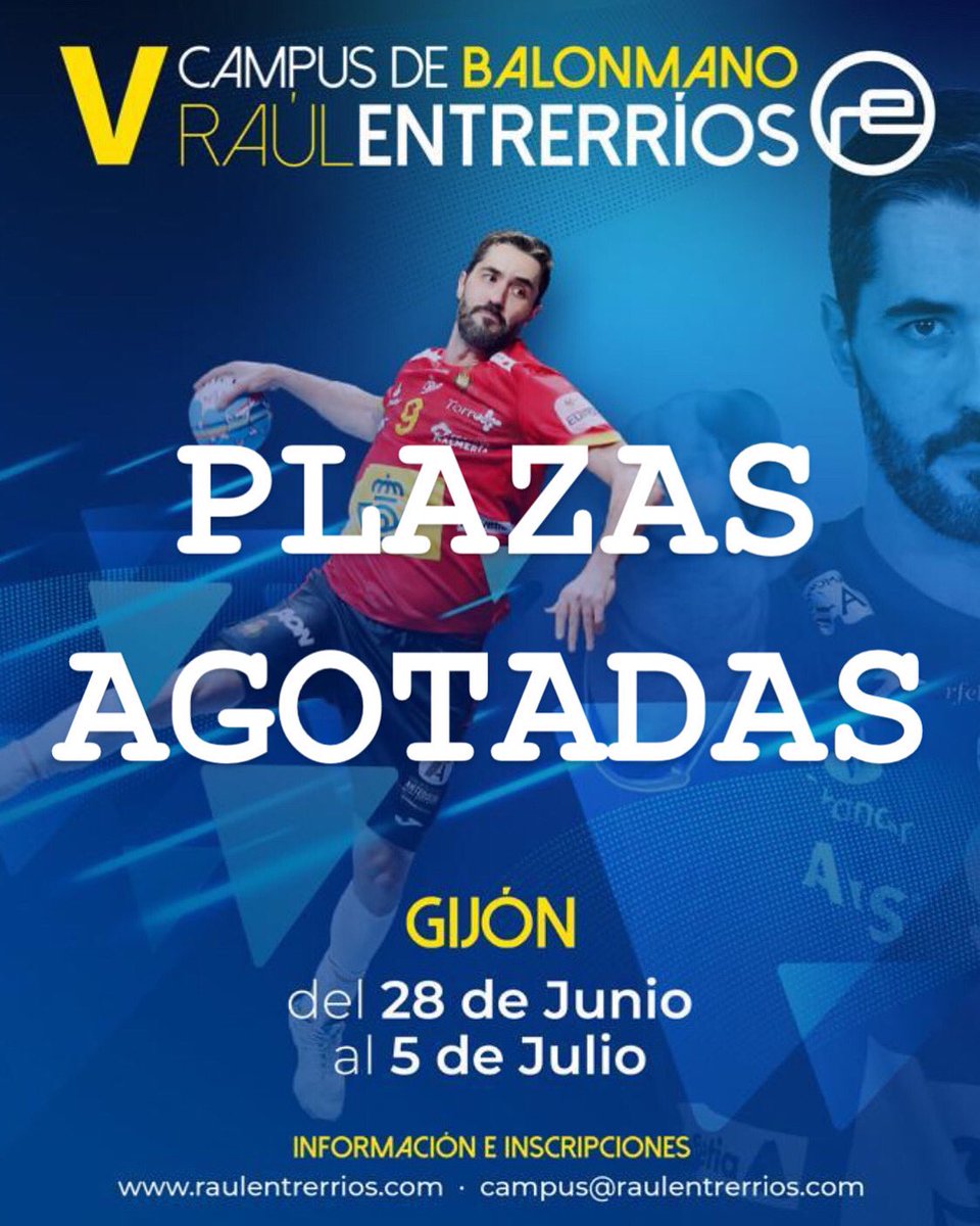 PLAZAS AGOTADAS  Hemos alcanzado el límite de inscrit@s para la V edición de nuestro Campus. Todas aquellas solicitudes registradas posteriormente pasarán a la lista de reserva. Gracias a tod@s por vuestra confianza ¡ Nos vemos en <a href="/gijon/">Gijón/Xixón</a> ! #campusraulentrerrios