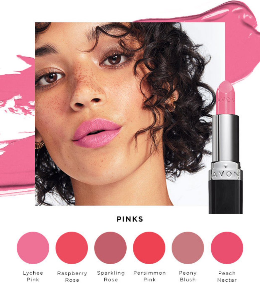 AvonLadyNJ's tweet photo. #AvonTrueColor means the color you buy is the color you apply. Give your lips some TLC with jojoba oil for a moisturizing texture and a creamy feel. CHECK OUT THESE #PINKLIPSTICKS COLORS > https://t.co/iwwz12BNL2 https://t.co/cIZowSjF3v