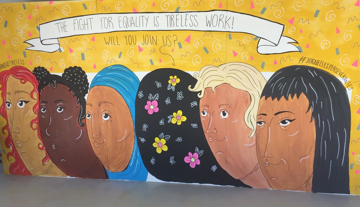 A new study shows that artworks created by women currently sell for nearly 50 per cent less than paintings by male counterparts #genderpaygap in art.
(Image - Artist Hana Shafi’s 'Tireless Mural') #womensart
