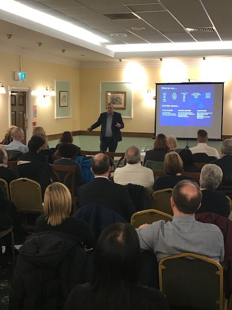 QuestGates's tweet photo. Dave Clare, Head of Surveying Services, talking to the Nottingham Insurance Institute on how to eradicate underinsurance

#Underinsurance   #BIBAValuationFacility https://t.co/epWxzgqFFh