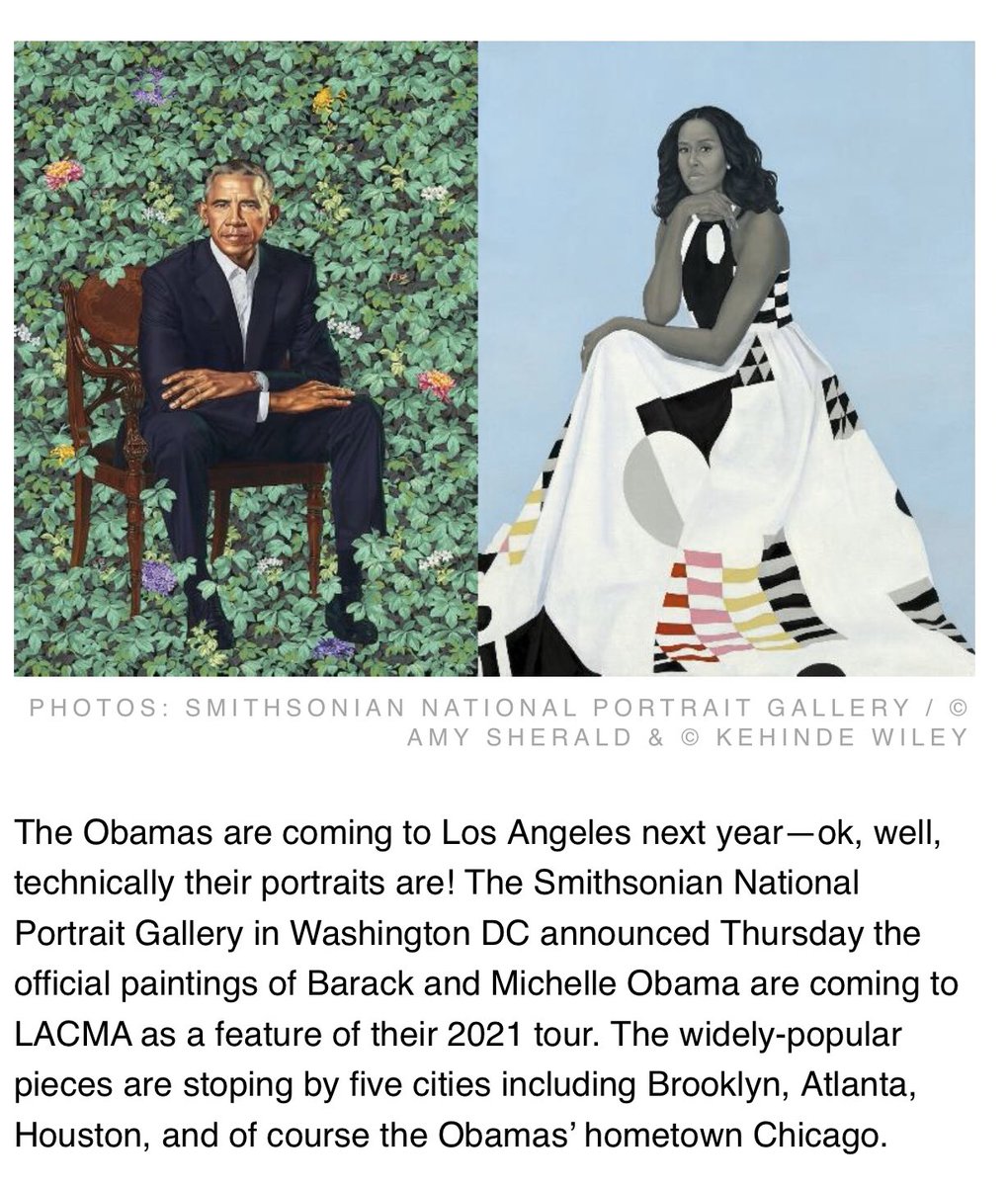 Exciting news!  The Obamas are coming to town! #ObamaPortraitsTour