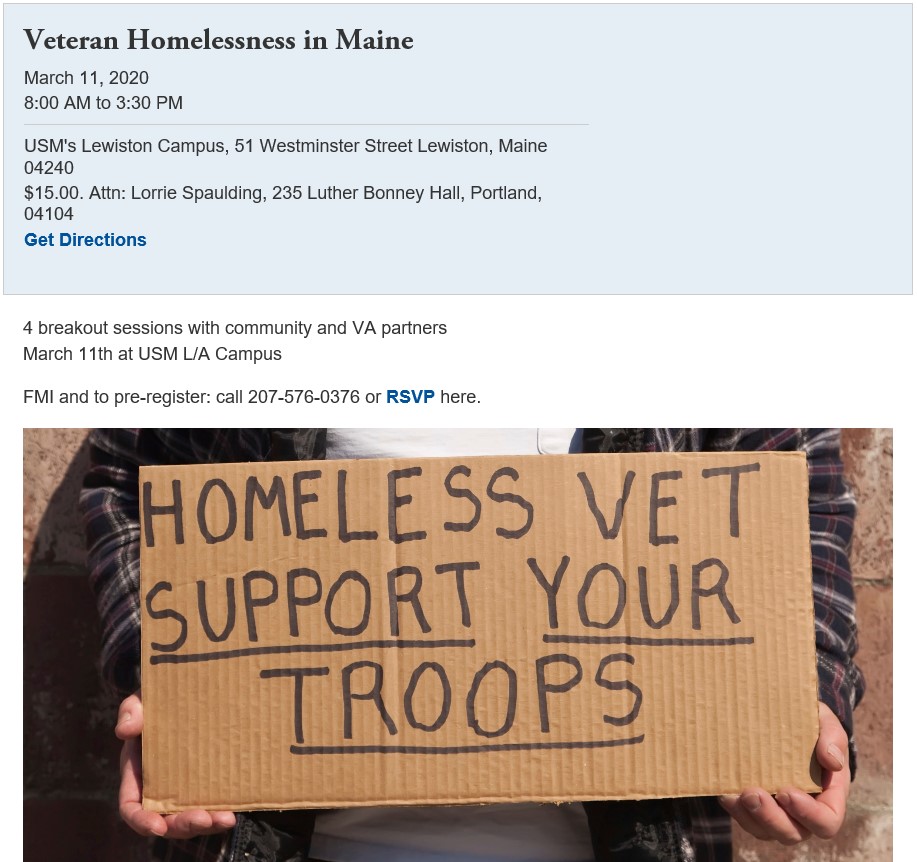 Veteran Homelessness...

usm.maine.edu/veterans/veter…