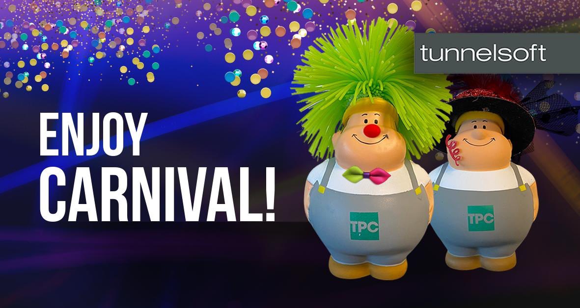 tunnelsoft's tweet photo. Tunnelsoft wishes you lots of fun during Carnival!!! HerrBert has already his costume ready :-) And... while you enjoy Carnival, TPC makes sure to keep your tunnel project on track. TPC - access your tunnel data from anywhere, anytime #HerrBertCarnivalStyle #TPC #Tunnelsoft https://t.co/gjb9vwqHzX